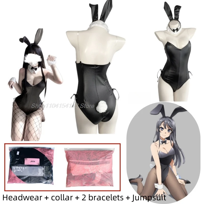 Sakurajima Mai Bunny Girl Cosplay Costume Halloween Adult Woman Senior Sister Cosplay Wig Clothes Size M-XXL