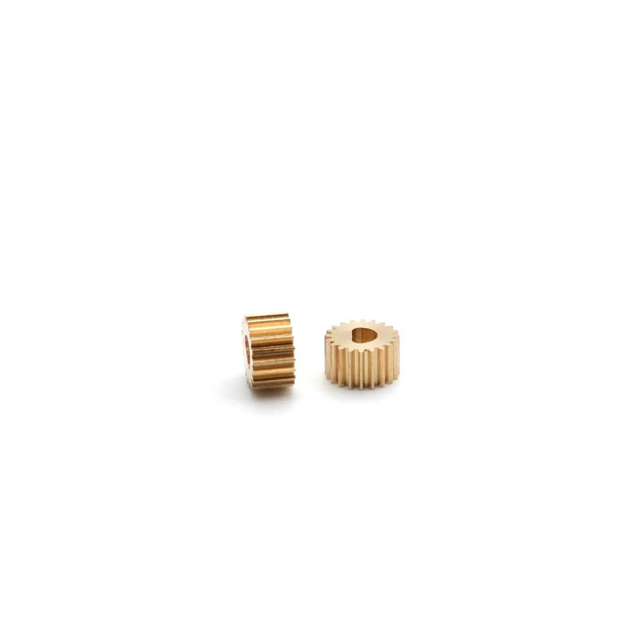 D-Hole 0.2M 20T 2mm PEEK/Brass Cylindrical Spur Gear for 6mm Hollow Cup Gear Motor Main Shaft Gear