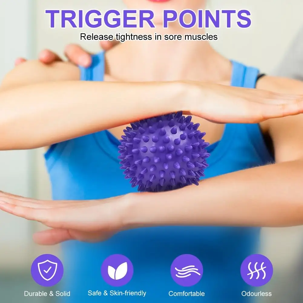 Massage Ball Myofascial Release Ball Massager Spiky Ball for Deep Tissue Trigger Point Muscle Recovery Myofascial Pain Relief