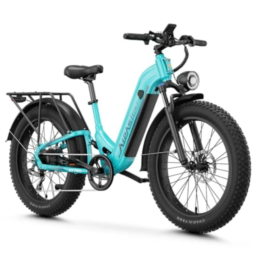

Electric mountain bike for adults with 1800W peak motor, 26'' x 4.0'' fat tires, 48V 17.5Ah battery, 36MPH speed, 85-mile range