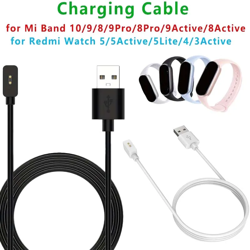 USB Magnetic Charger Cable for Redmi Watch 4 3 Band 2 Charging Cradle Adapter Data Dock for Xiaomi Mi Band 8 Chargers Line