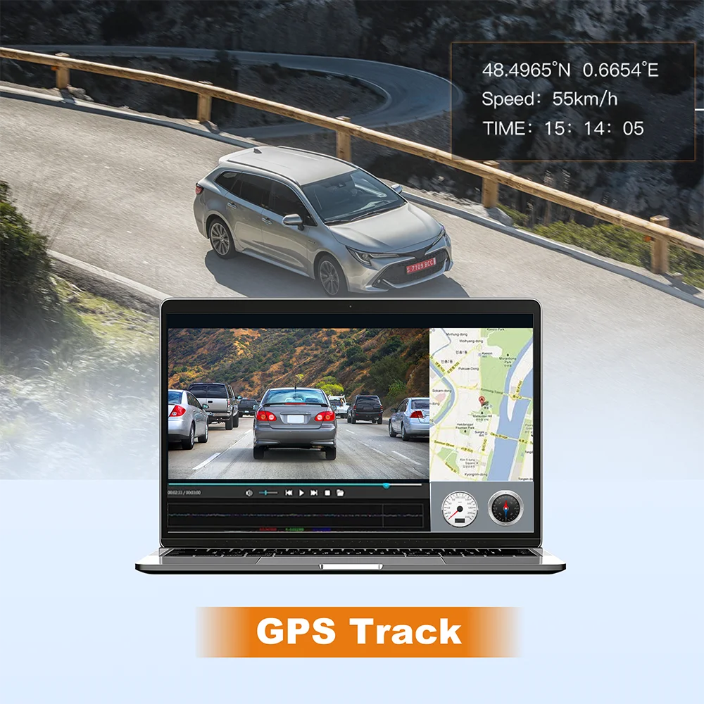 BEPOCAM 4K داش كام السيارات داشكام المدمج في واي فاي GPS 3.19 ''IPS شاشة كاميرا سيارة للرؤية الليلية DVR مسجل فيديو 24H وضع وقوف السيارات