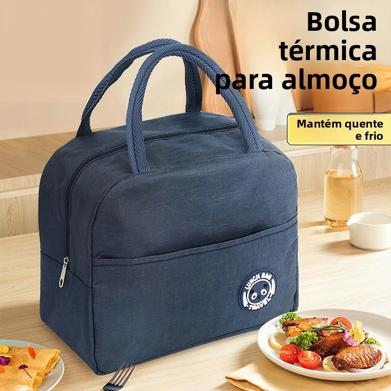 厚手のアルミホイルランチバッグ、断熱ハンドヘルド防水大容量学生ランチボックスバッグ、仕事や食事用