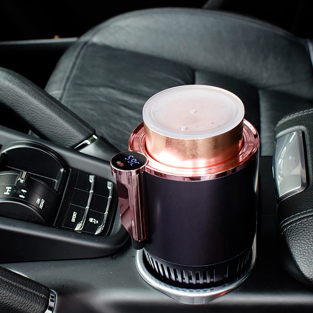 Car Quick Cooling Heating Cup 2-In-1 Car Hot & Cold Cup Home Use Hot & Cold Cup Intelligent Digital Display