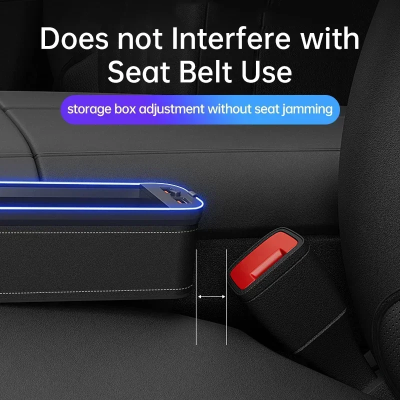 For Mazda 2 3 6 Atenza Axela Demio CX-5 CX5 CX-3 CX7 CX-9 Storage Box With 2 USB Charger Colorful LED Seat Organizer