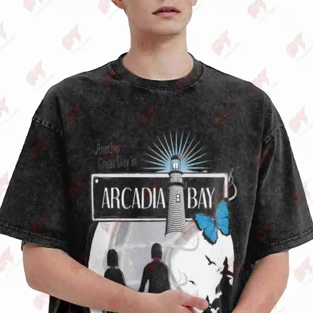 Life Is Strange Arcadia Bay Vintage Washed Tee Pure Cotton T-Shirt