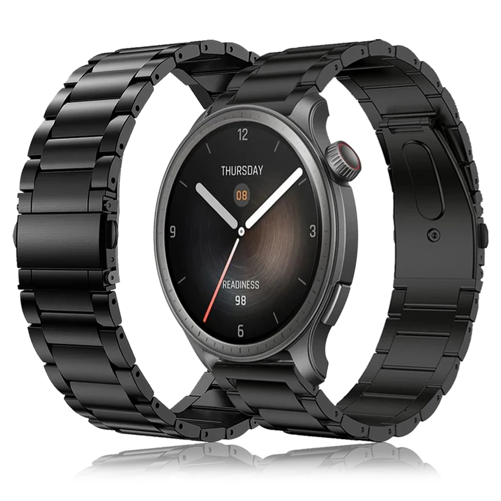 22mm Watch Strap For Amazfit BALANCE 2/GTR 4 3 pro Titanium Metal Band For Amazfit Bip 6/Active/Stratos 3 2 2S Bracelets Correa