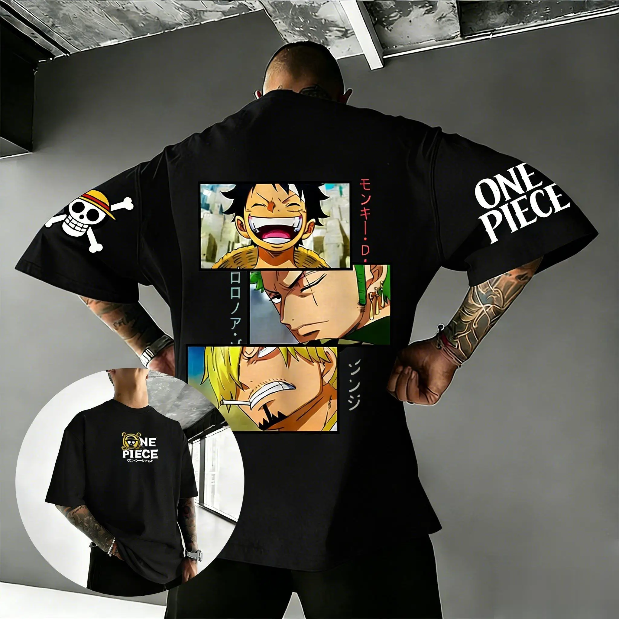 One Piece Anime Luffy Zoro Sanji Graphic T Shirt Men Women 2026 Summer Y2k Loose Cotton Short Sleeve Tee Streetwear Casual Tops