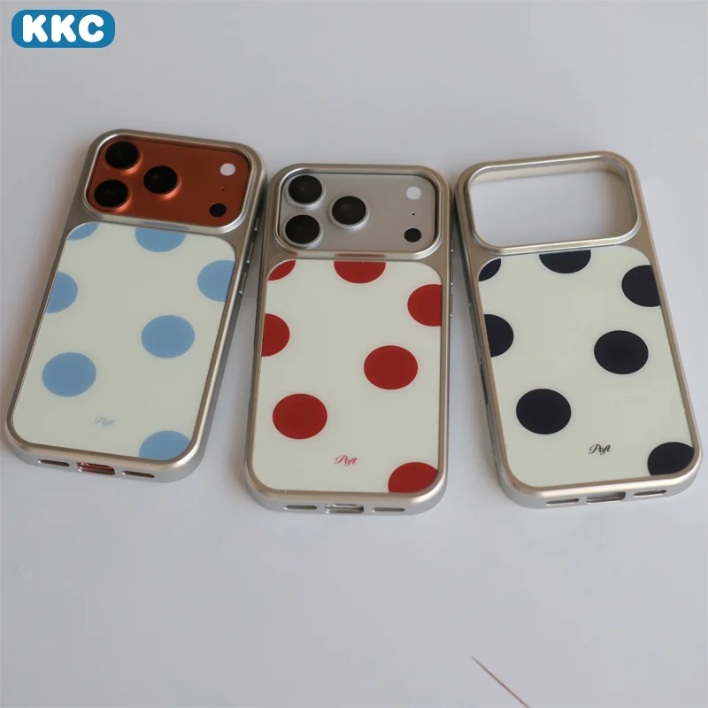 Retro New Grinding Wave Point INS Korea Edge Epoxy Anti-drop Phone Case For iPhone XR/11/12/13/14/15/16/17 ProMax Case