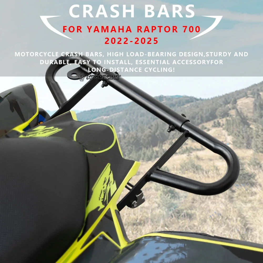 

MTKRACING Crash bars For YAMAHA Raptor 700 2022-2025 Front Rear Bumper Grab Bar Frame Protector Motorcycle Accessories