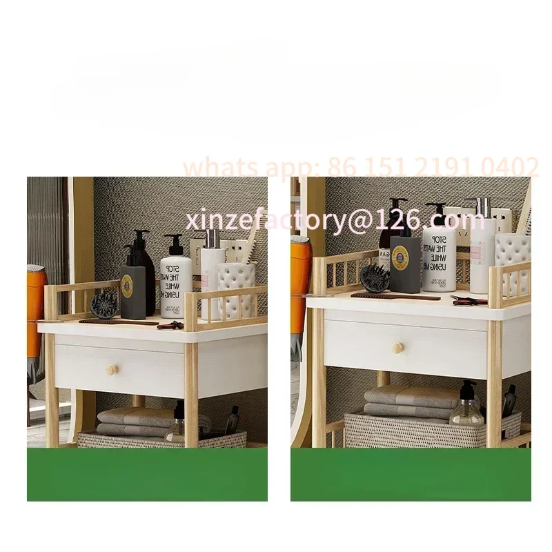 عربة أدوات صالون الحلاقة القابلة للتخصيص، عربة صالون تجميل لتصفيف الشعر، تخزين للمعدات الاحترافية