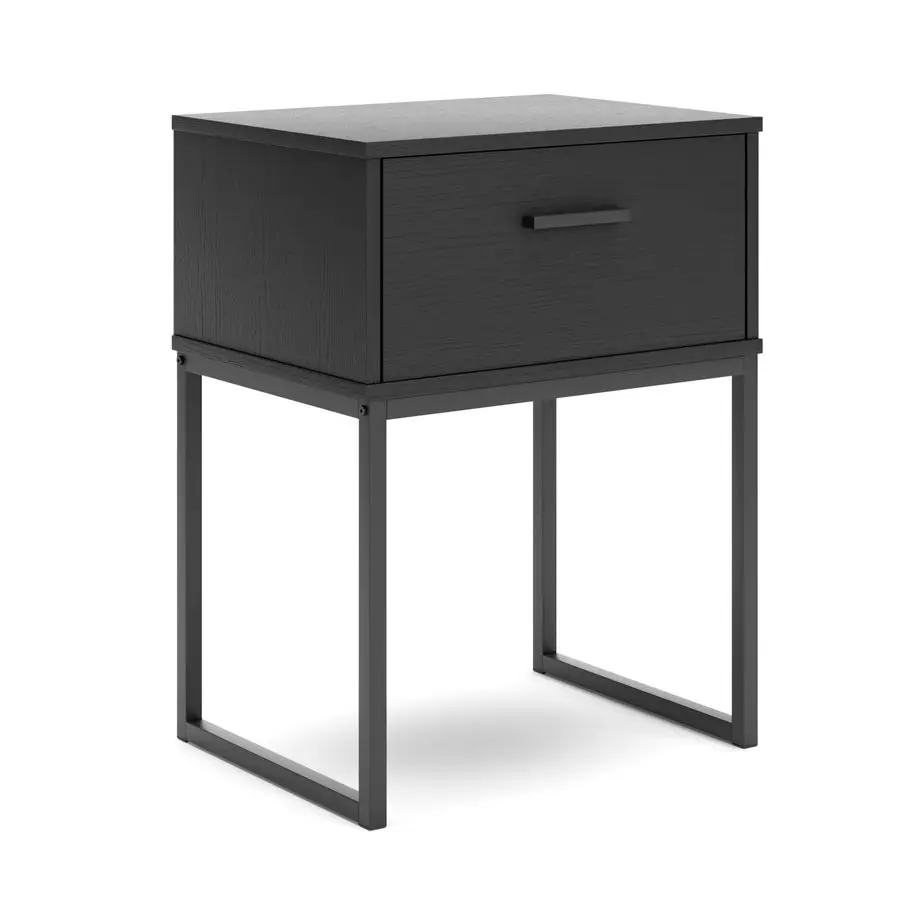 

Socalle Modern 1 Drawer Nightstand with Metal Legs, 26.02 Tall, Black