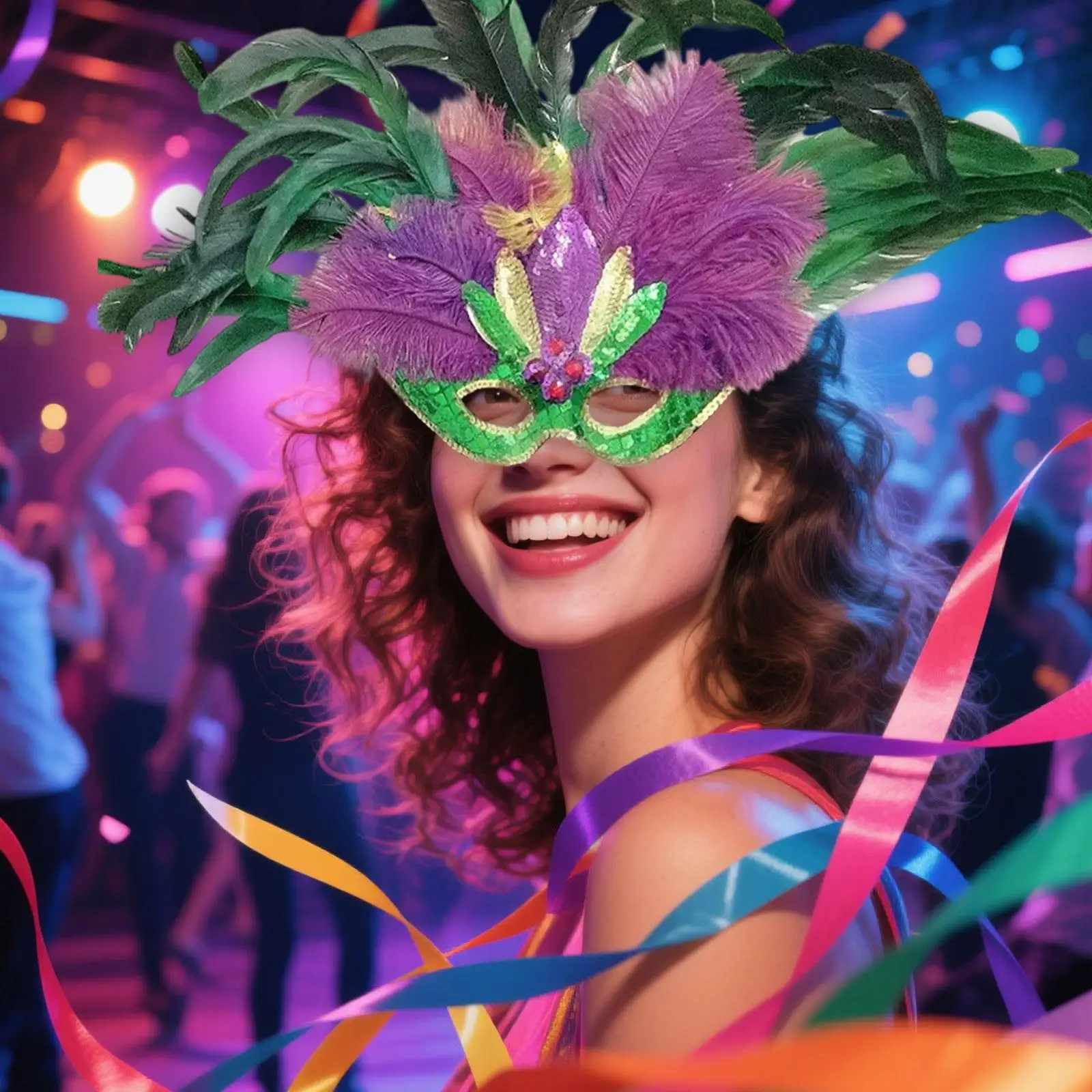 

Маскарадная маска Половина лица Маска Декор Костюм Опора Карнавальное представление на сцене