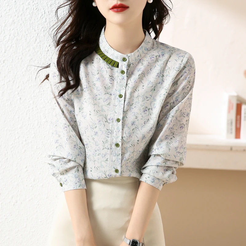 

Fashion casual Women's Blouses ladies printing shirts Blusas Mujer 2022 Spring Autumn Long Sleeve Shirts causal Tops