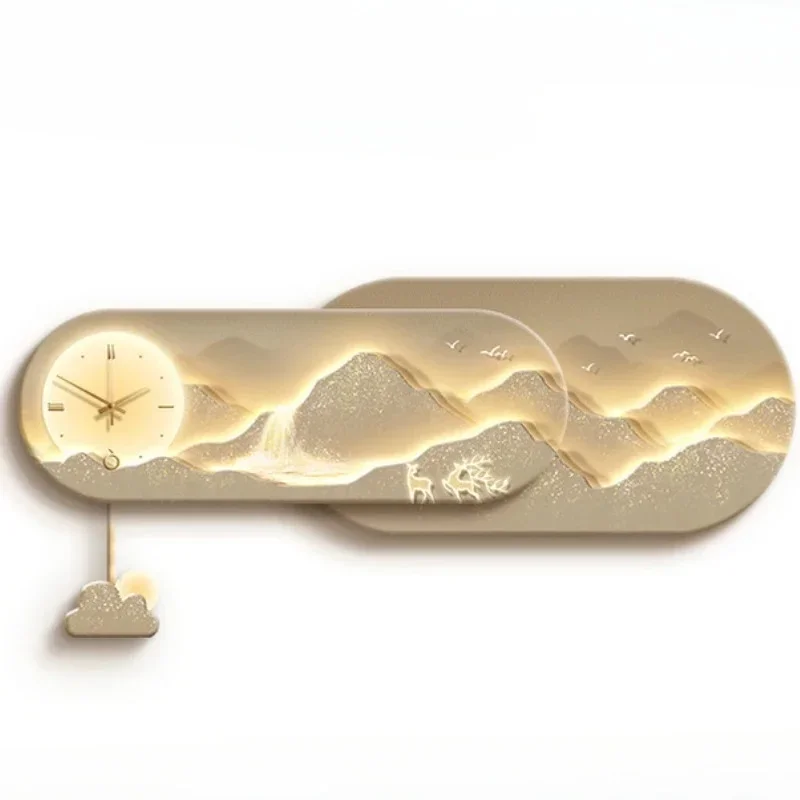 *Aesthetic Design Luxury Wall Clock Living Room Office Items Art Wall Clock Wall Painting Bedroom Deko Wohnzimmer Home Decor