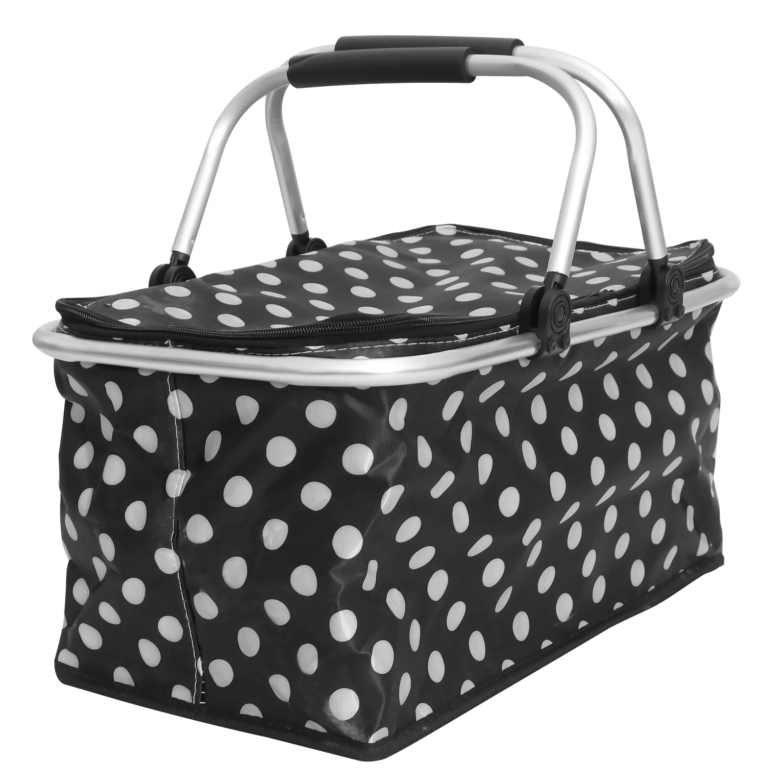 

Portable Insulated Picnic Basket 46x28x23cm Foldable Design for Space Saving Great for Outdoor Activities Large Lunch Box