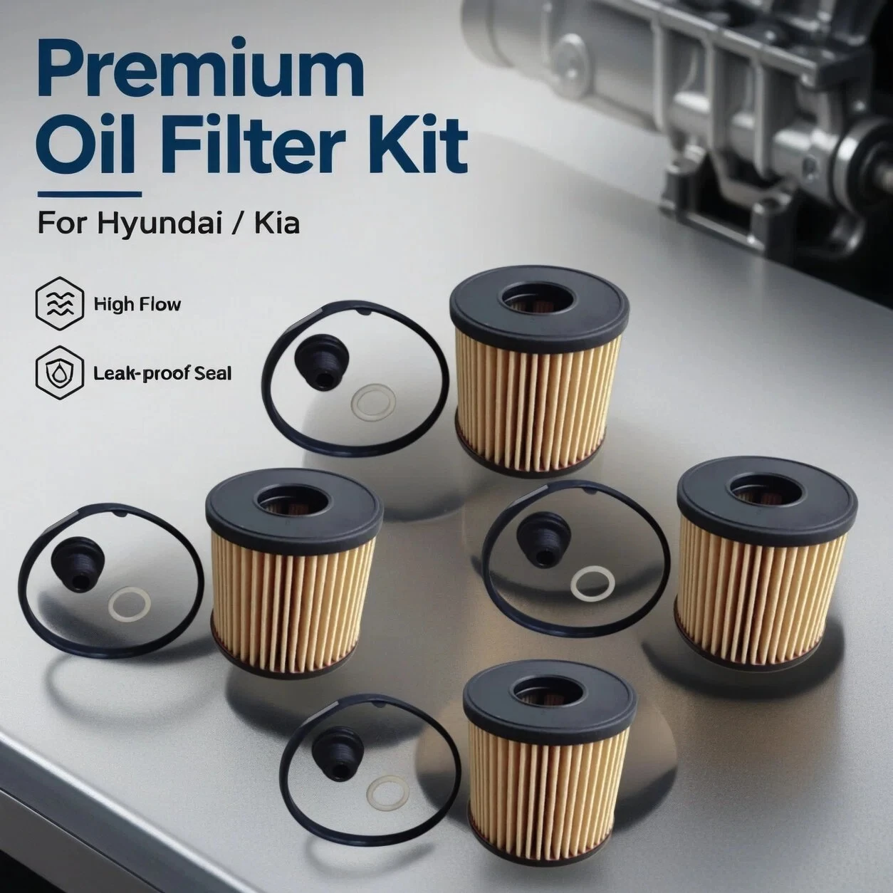 Oil Filter For 2000cc Hyundai Tucson L Hybrid NX4 Sonata DN8 Elantra CN7 Custo Mufasa Mistra Kia K5 DL3 Sportage NQ5 Accessories