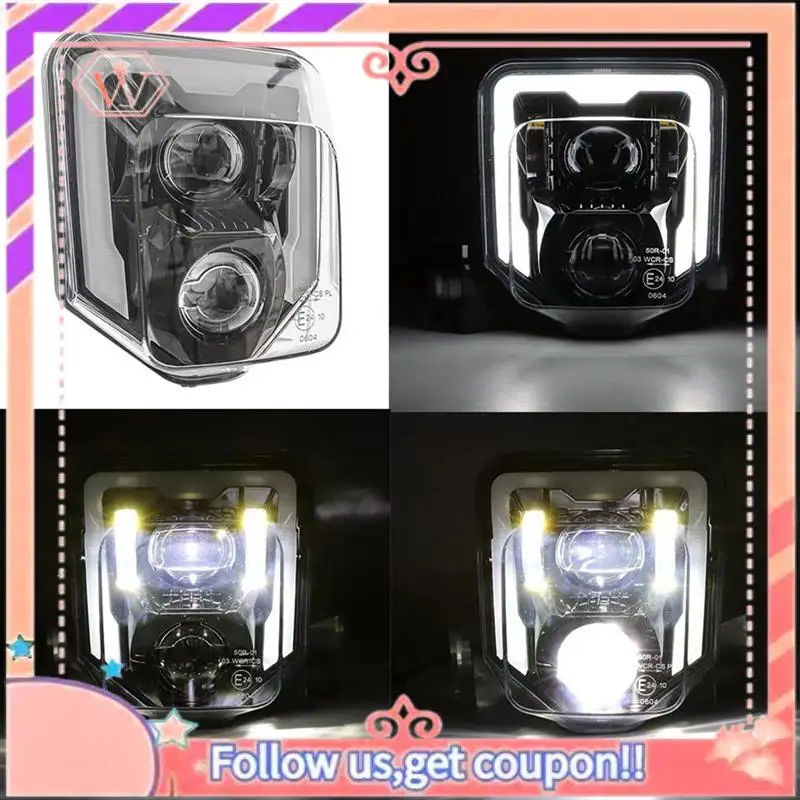 

Durable Motorcycle Headlight For Husqvarna 125 250 300 501 701 250I 300I FE250 FE350 Dirt Bike Enduro LED Light Head Light Lamp