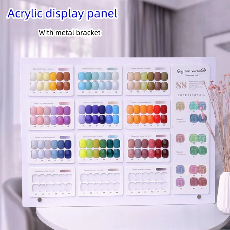 Japanese Style Acrylic Swatches, Nail Art Display Boards, Nail Polish Glue Color Display Books