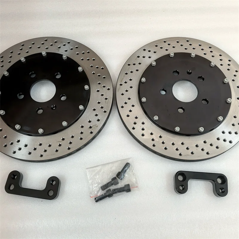 For Support Custom New Forged Large Brake Disc Rear Brake Disc Rotors 355*10mm Center Bell Adapter for 2017 Ford Focus RS