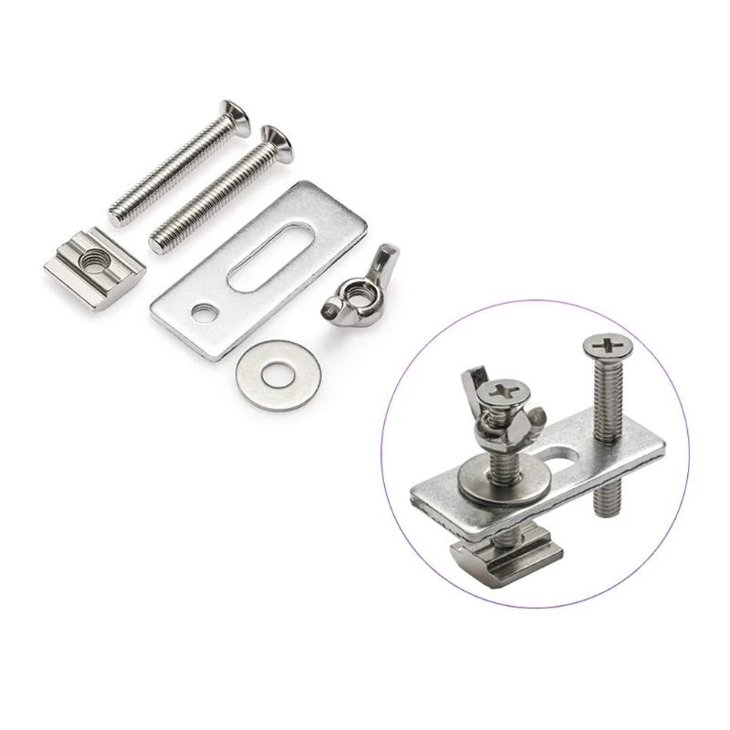 A2UD 4 PCS T-TRACK HOLD DOWN CLAMPS M6ヘビーデューティプレスプレート彫刻マシン用