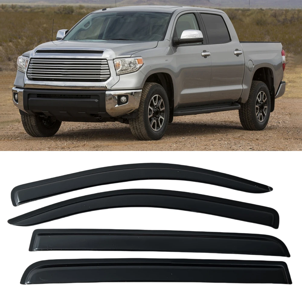 

Window Visor for TOYOTA TUNDRA CREW MAX 2007-2010 2011-2016 2017 2018 2019 2020 2021 Wind Deflectors Rain Guards Door Visor Vent