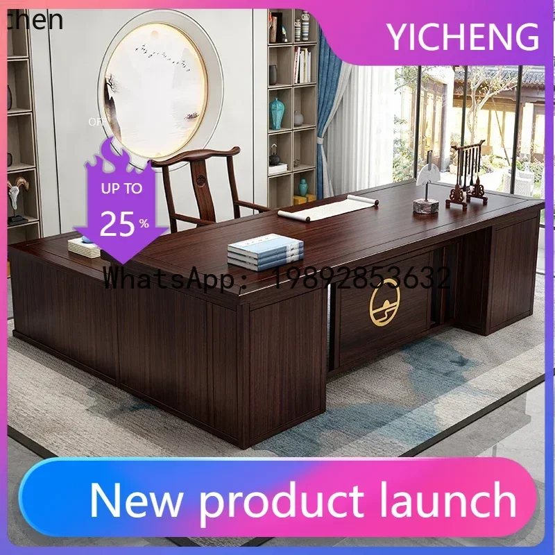 b2 Solid wood corner cabinet office table and chair combination household calligraphy painting table writing desk