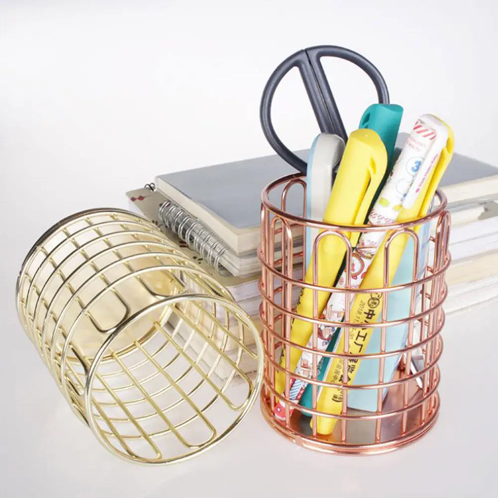 

Набор из 2-х подставок для ручек, органайзер для канцелярии, настольный контейнер для карандашей и кистей, кованый дизайн