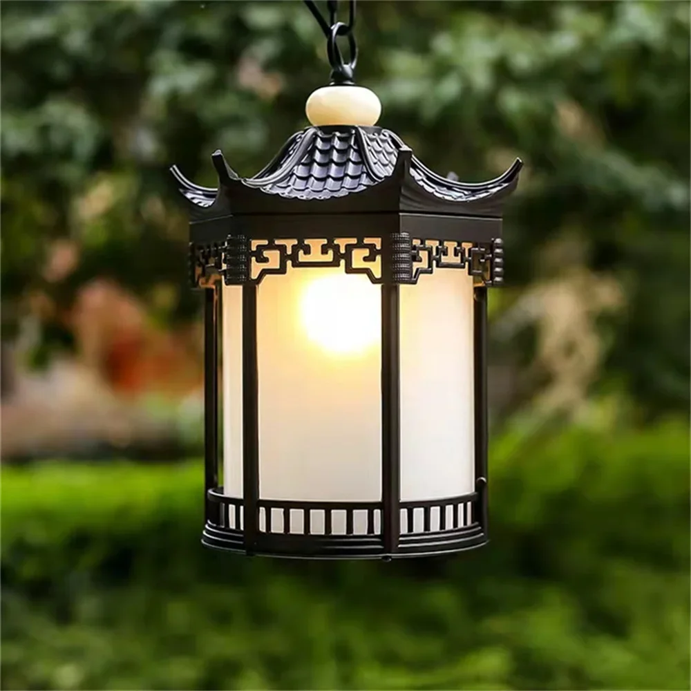 KERWIN Classical Pendant Light Outdoor Retro LED Lamp Waterproof for Home Corridor Decoration