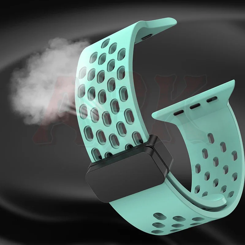 حزام مغناطيسي من السيليكون لساعة iwatch HK8 HK9 Pro Max 44 45 42 38 49 مللي متر مغناطيسي HK8 Pro Max H12 Ultra DT8 Plus ZD8 S9 SE Band #6