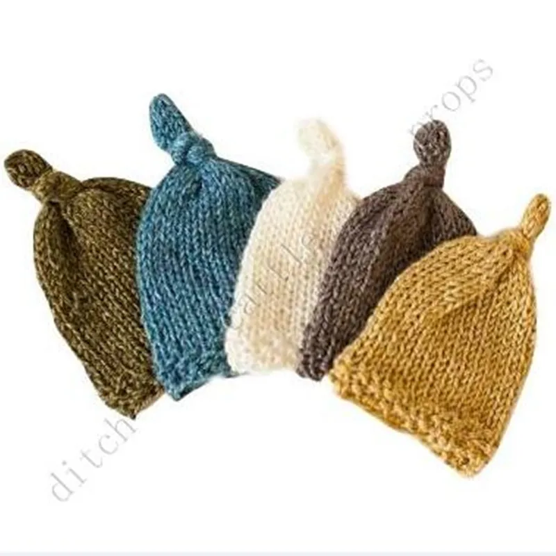 

Newborn Photography Props Handcraft Baby Hand Knit Milk Cotton Hat Baby Studio Clothing