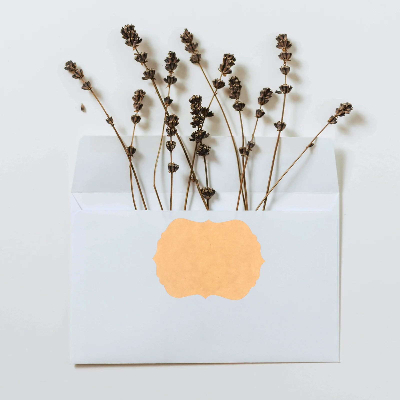 

1 Roll Kraft Adhesive Labels Stickers For Gift Packaging Sealing Diy Crafts Jam Canning Jar Lids Envelopes Name Tags Decorative