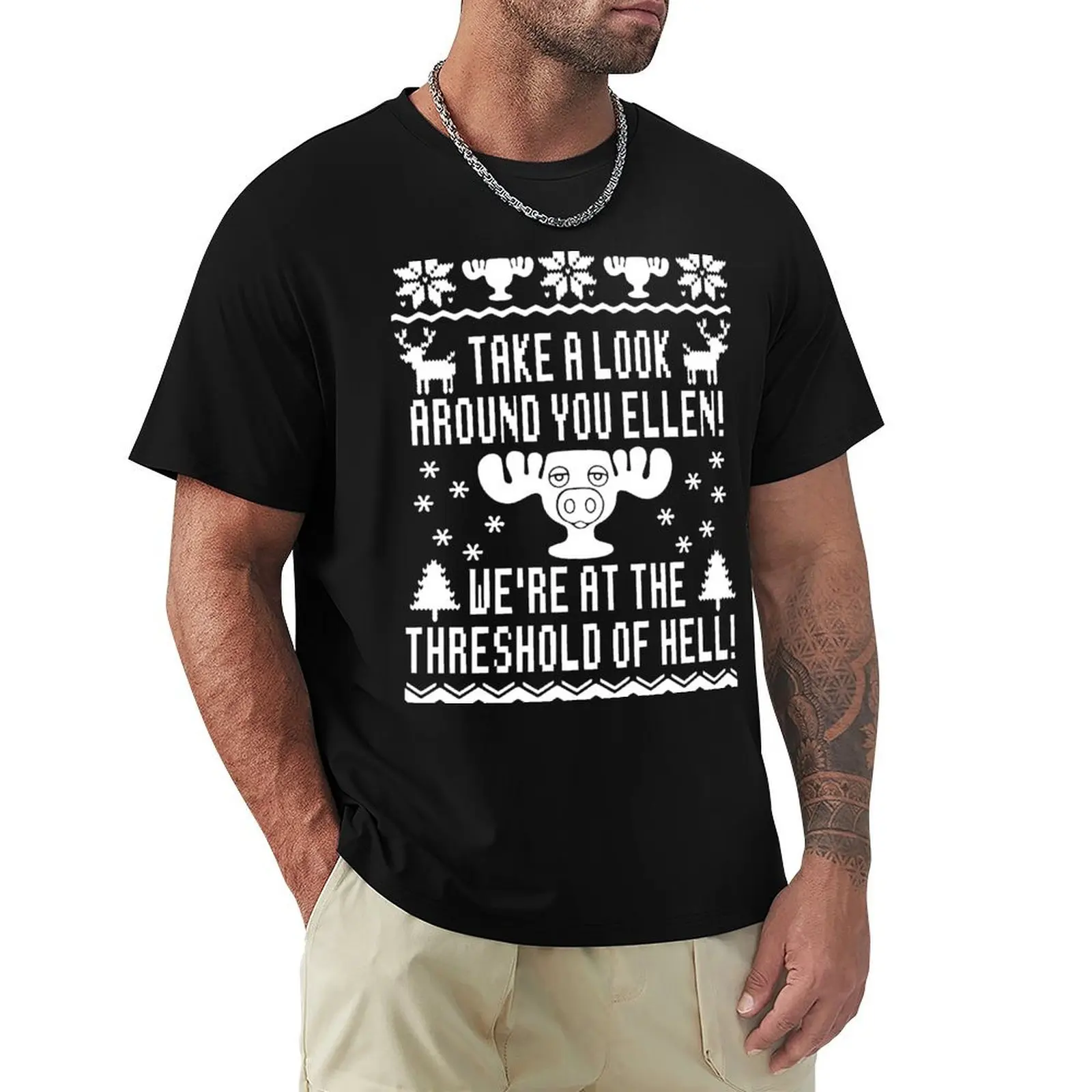 

Take a Look Around Ellen, We're At The Threshold of Hell! T-Shirt vintage rapper graphic tees for a boy oversized t shirt men