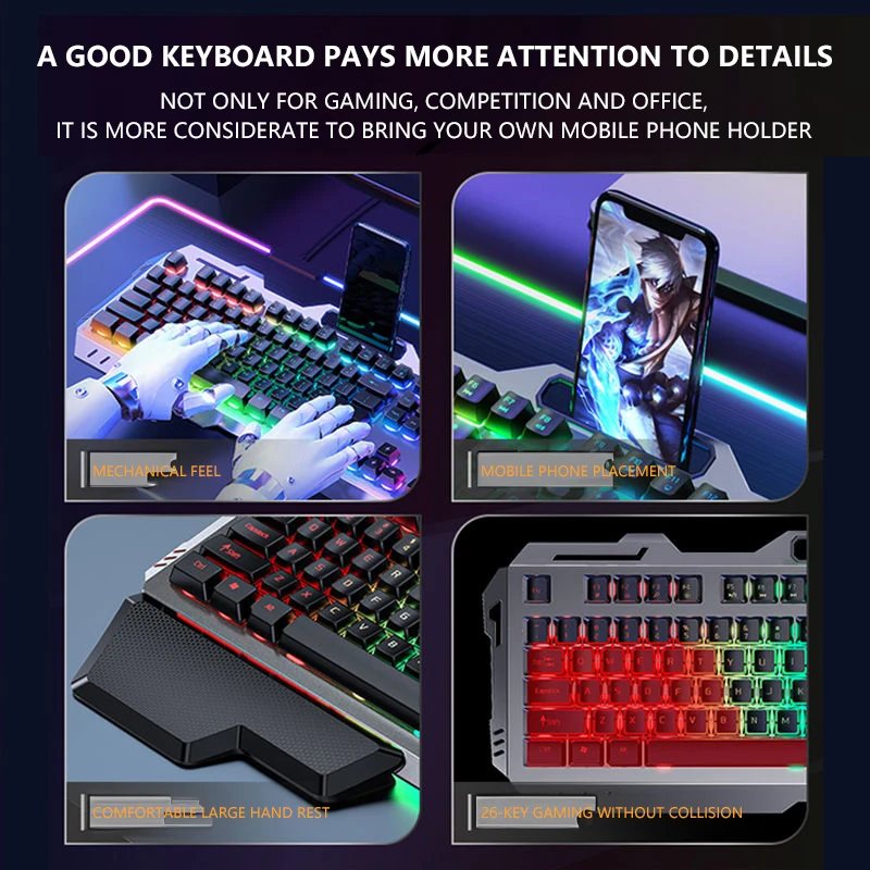 Wireless Keyboard Set, E-sports Gaming Mouse Set, Mechanical Feel Computer Notebook Dedicated Keyboard And Mouse