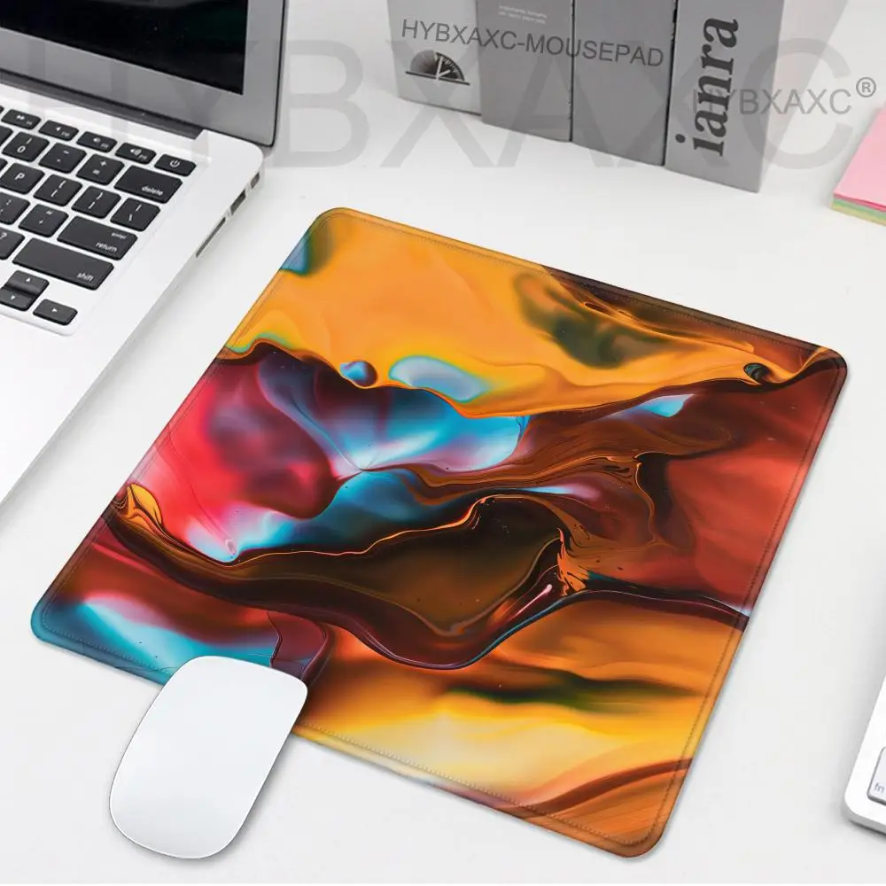 Kawaii colorful abstract Fluid art Table Pad  Small Mouse Mats Cute Rubber Keyboard Mats 18x22cm Anti-slip Best Choice Mice Pad