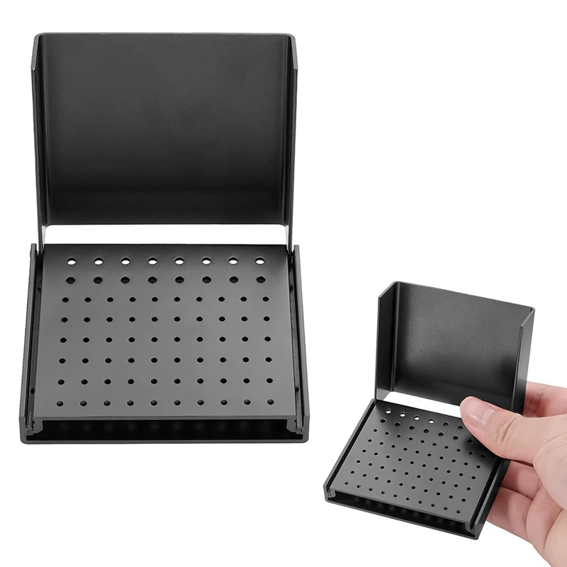 76 Holes Burs Holder Box Organizer Aluminium Alloy Sterilizer Case Autoclave Box