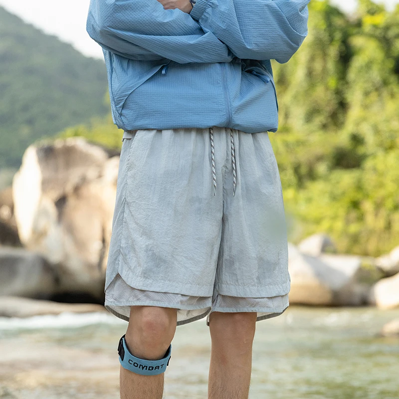 

Outdoor Double-layer Quick Dry Hiking Sport Shorts Men Women Loose Casual Tie-dye Fashion Fitness Cargo Shorts Trekking Pants