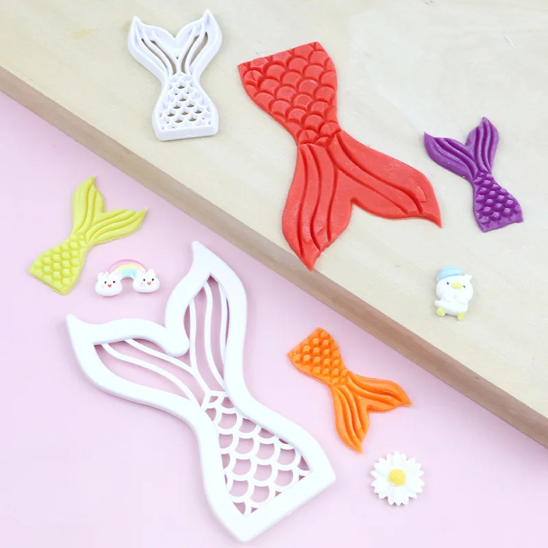 Fish Tail Cutter Gum Paste Flowers Cake Decorating Cutter Fondant Mold Sugar Tools