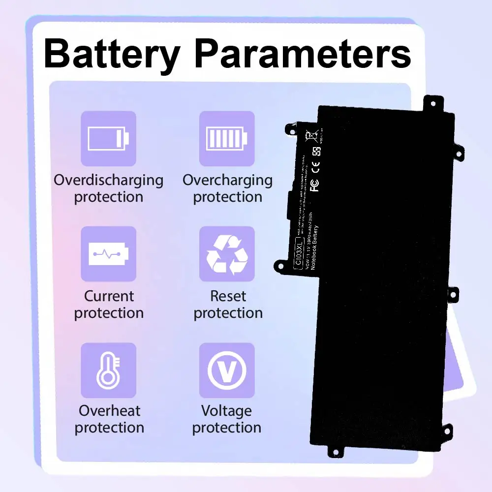 CI03 CI03XL CIO3 CIO3XL Laptop Battery Replcement for HP ProBook 640 G2 645 G2 650 G2 655 G2 640 G3 645 G3 650 G3 655 G3 Series