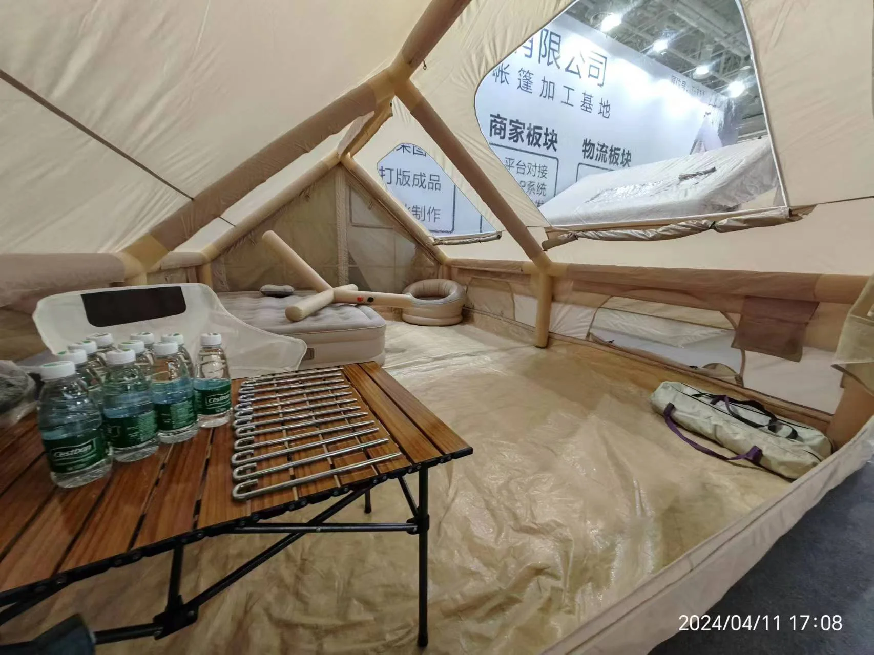 barraca inflável de implantação rápida ultraleve impermeável luxuosa grande de 12m2