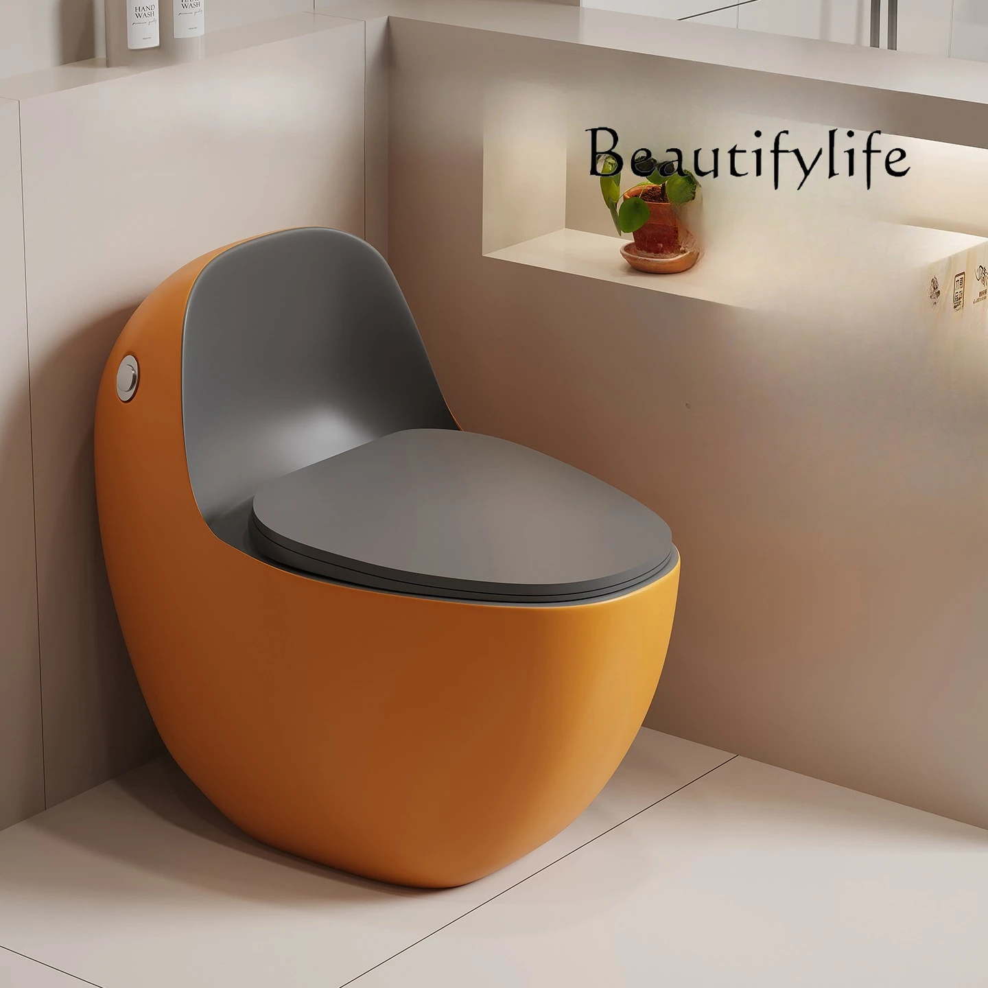 

Туалет бытовой смыв для ванной комнаты, супер ослепительный сифон, унитаз, простой цвет для маленькой квартиры