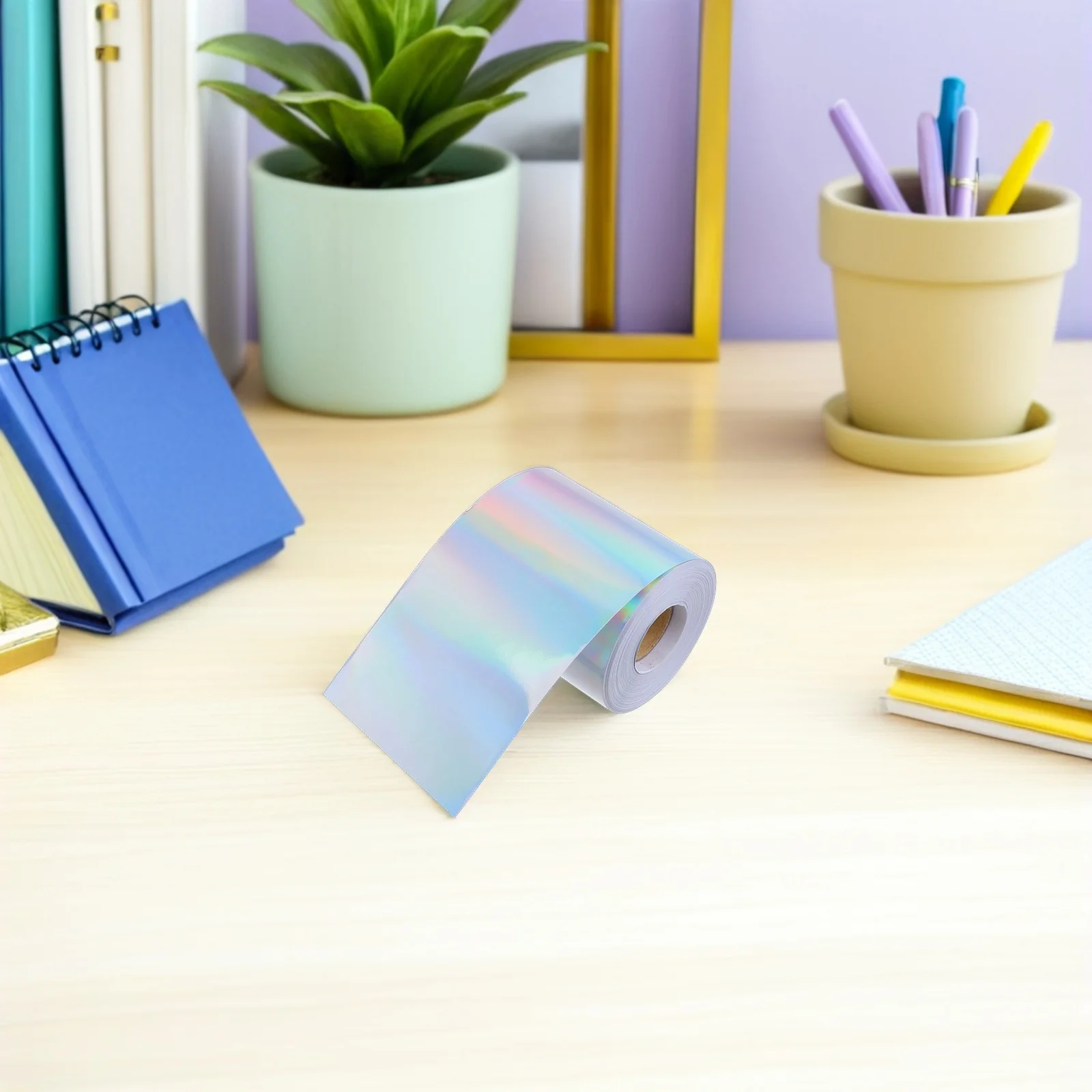 

1 Roll Holographic Bulletin Board Borders Sparkling Self-Adhesive Trim for Classroom Blackboard Cork Board Party School
