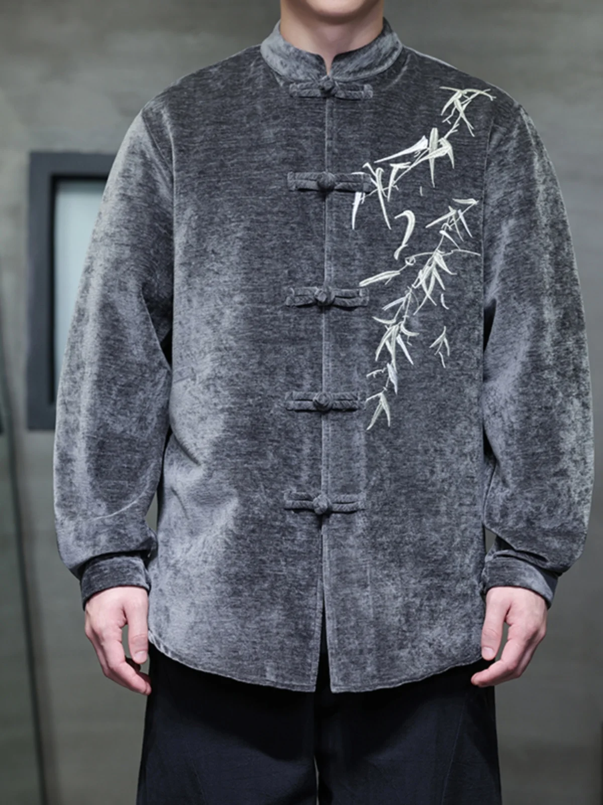 

Джате с вышивкой в стиле ретро, повседневное дзен-сла, новый китайский костюм Sle Tang среднего возраста, свободное осенне-зимнее пальто