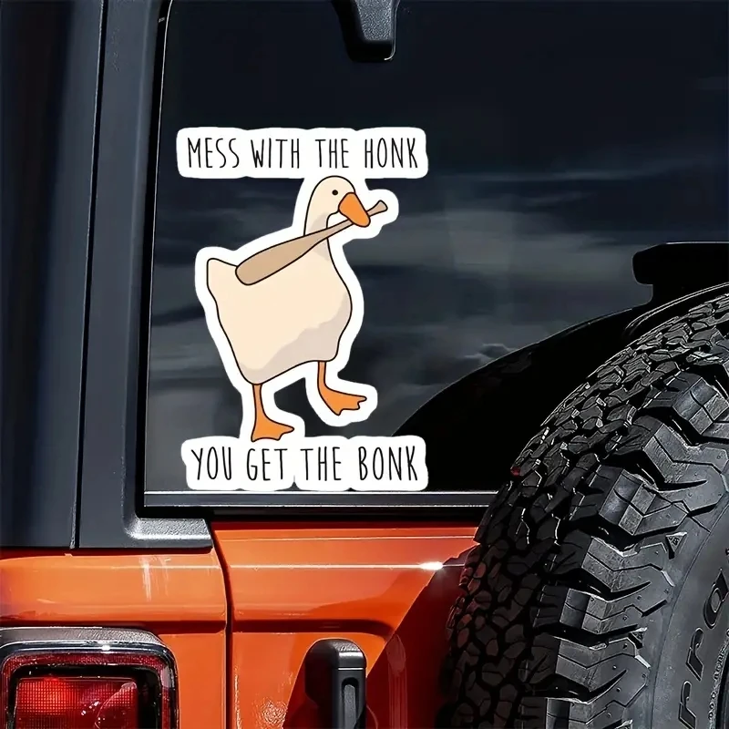 

1Piece Anime Stickers Mess with The Honk You Get The Bonk 6 Inch Vinyl Reflective Airbrush Stickers for Cars Watertight Stickers