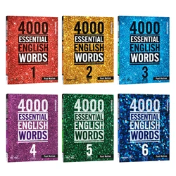 6 Books/Set 4000 Essential English Words Book Level 1-6 IELTS SAT Core Words English Vocabulary Books for Kids