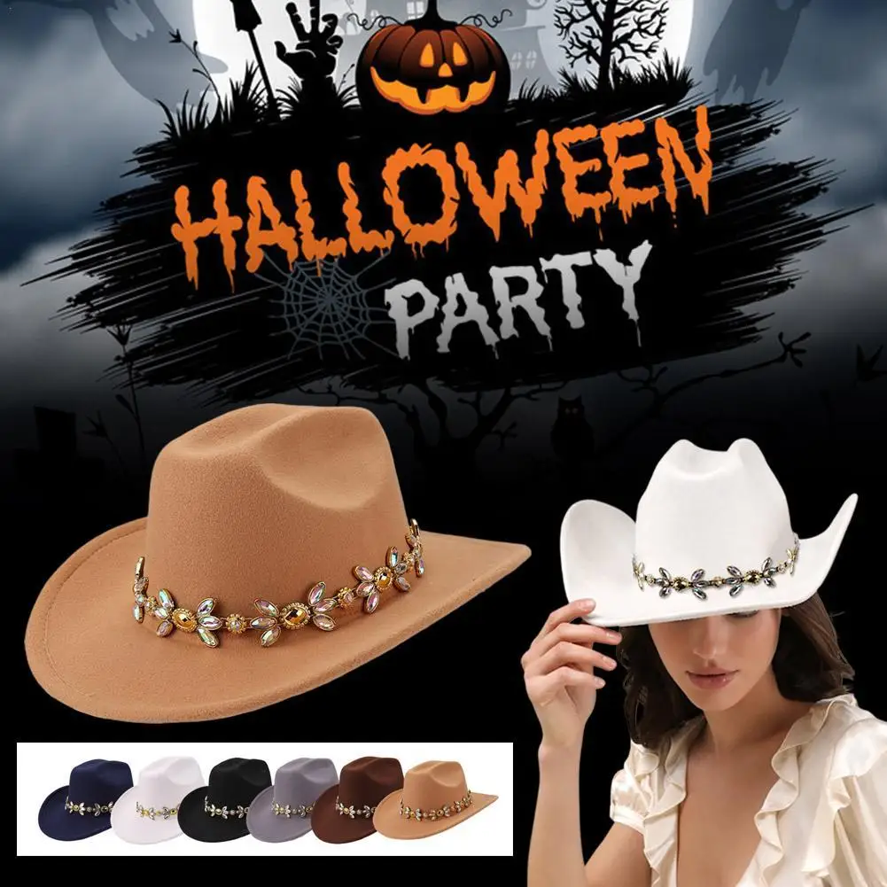 

Fashion Solid Color Denim Hat Simple Versatile Golden Clover Chain Decoration Stylish Jazz Cap for Women Daily Outdoor Wear