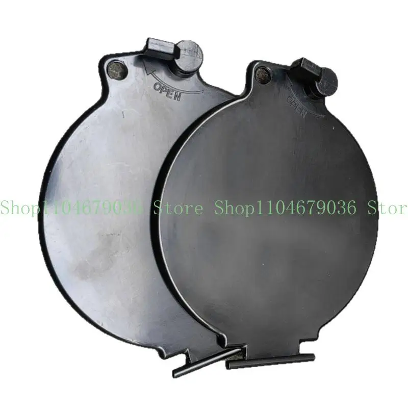 652F Sewer Storage Cover for Motorhome Service, 2 Pack Round ABS Access Lid With Exit Opening, Compartment Coverage, and Daily