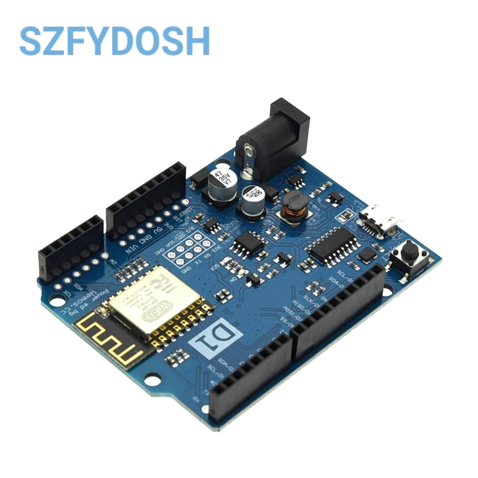 WeMos D1 UNO R3 CH340/FT232 Плата разработки Wi-Fi на базе ESP8266 ESP-12E Shield Smart Electronic PCB для Arduino, совместимая с IDE