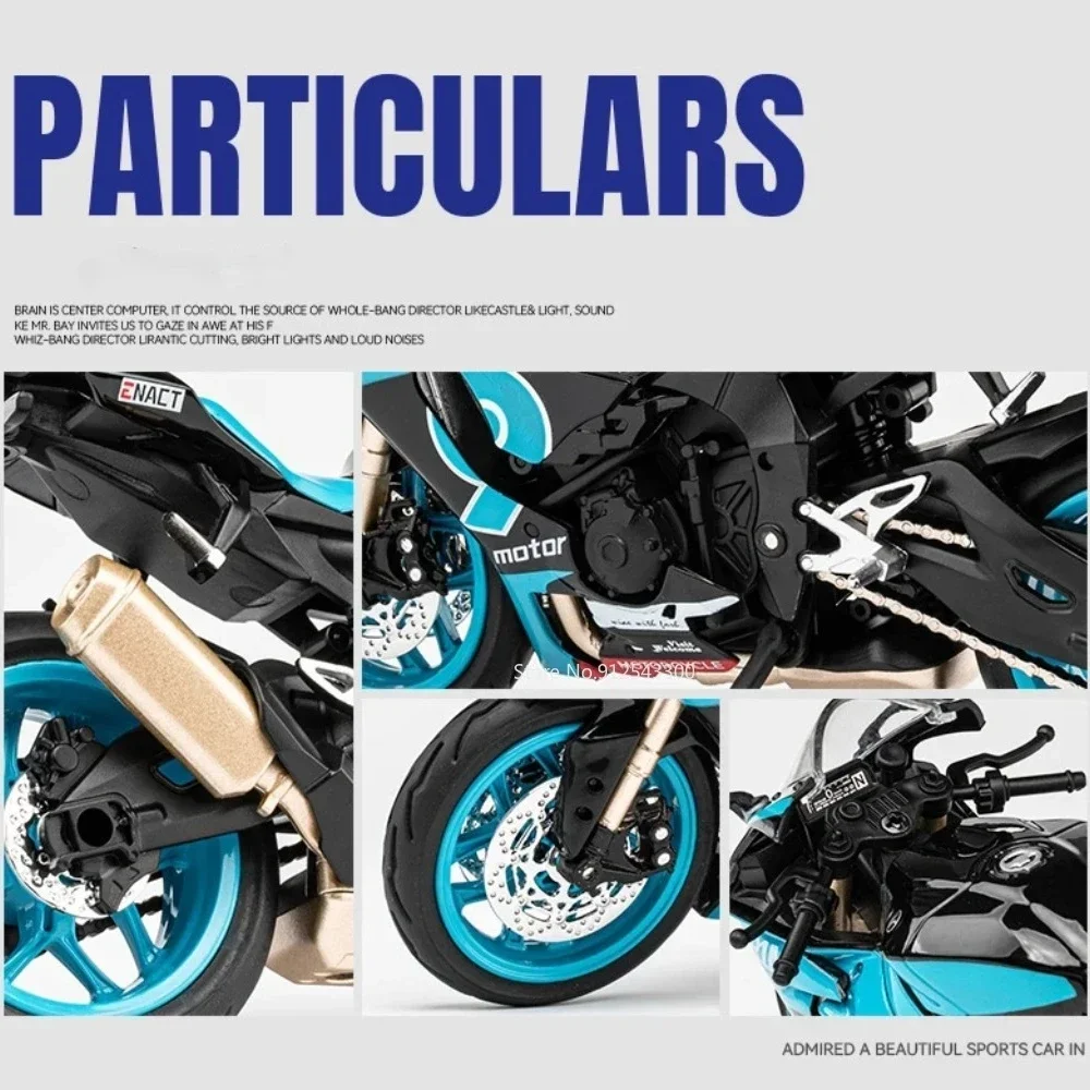 1:12 Yamaha R1M Toy Motorcycle Model Alloy Diecast with Shock Absorption Simulation Scale Motorcycle Model Toys for Kids Gifts