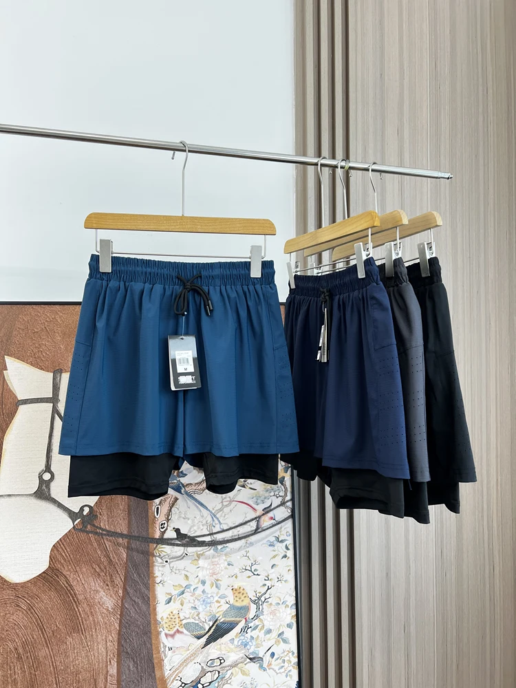 

Cool Comfortable Running orts Loose Fit Breathable Youthful Sle Summer Casual Pants for Men And Women Fake Two-Piece Design